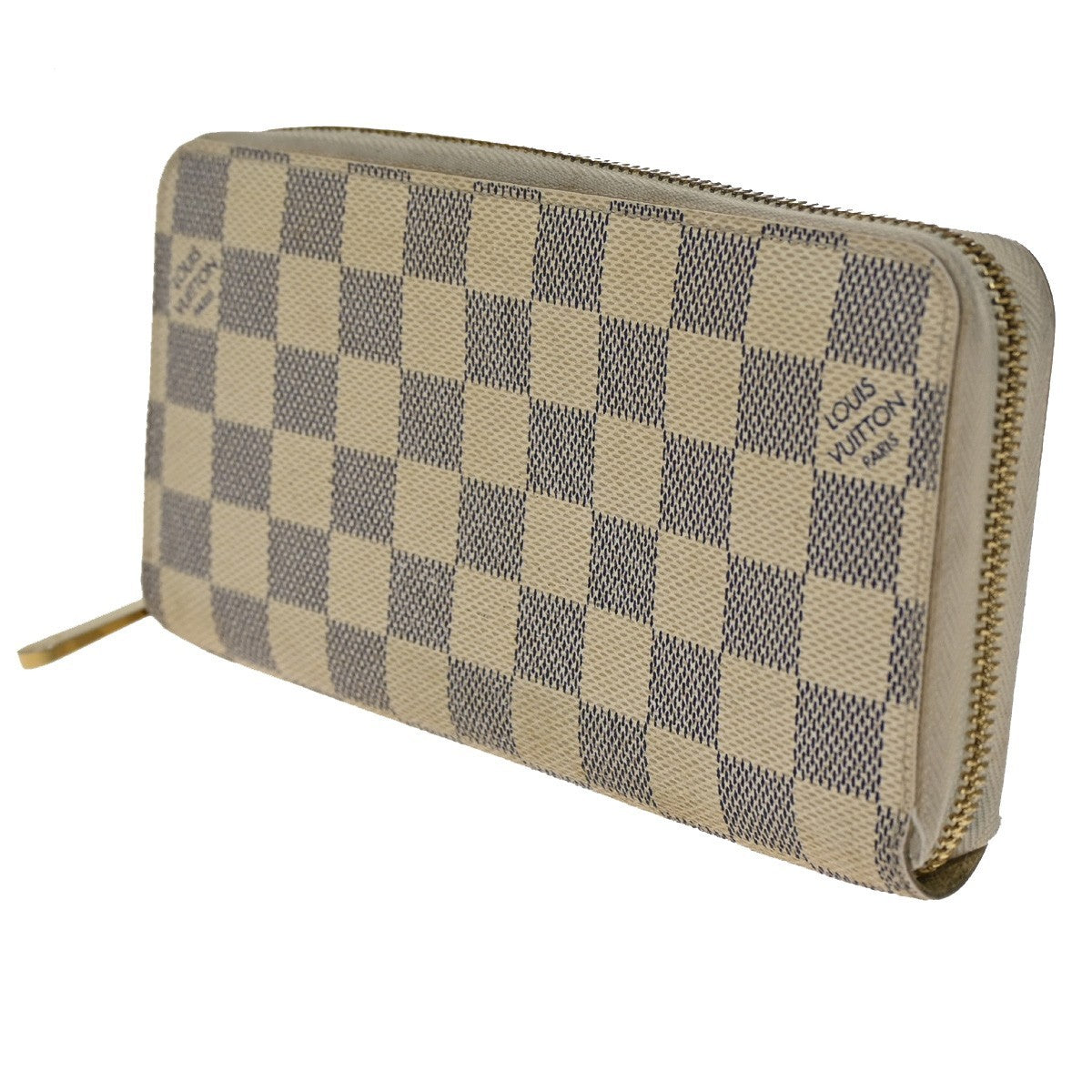 Louis Vuitton Zippy Compact Wallet Damier, WHITE, LEATHER, Wallets