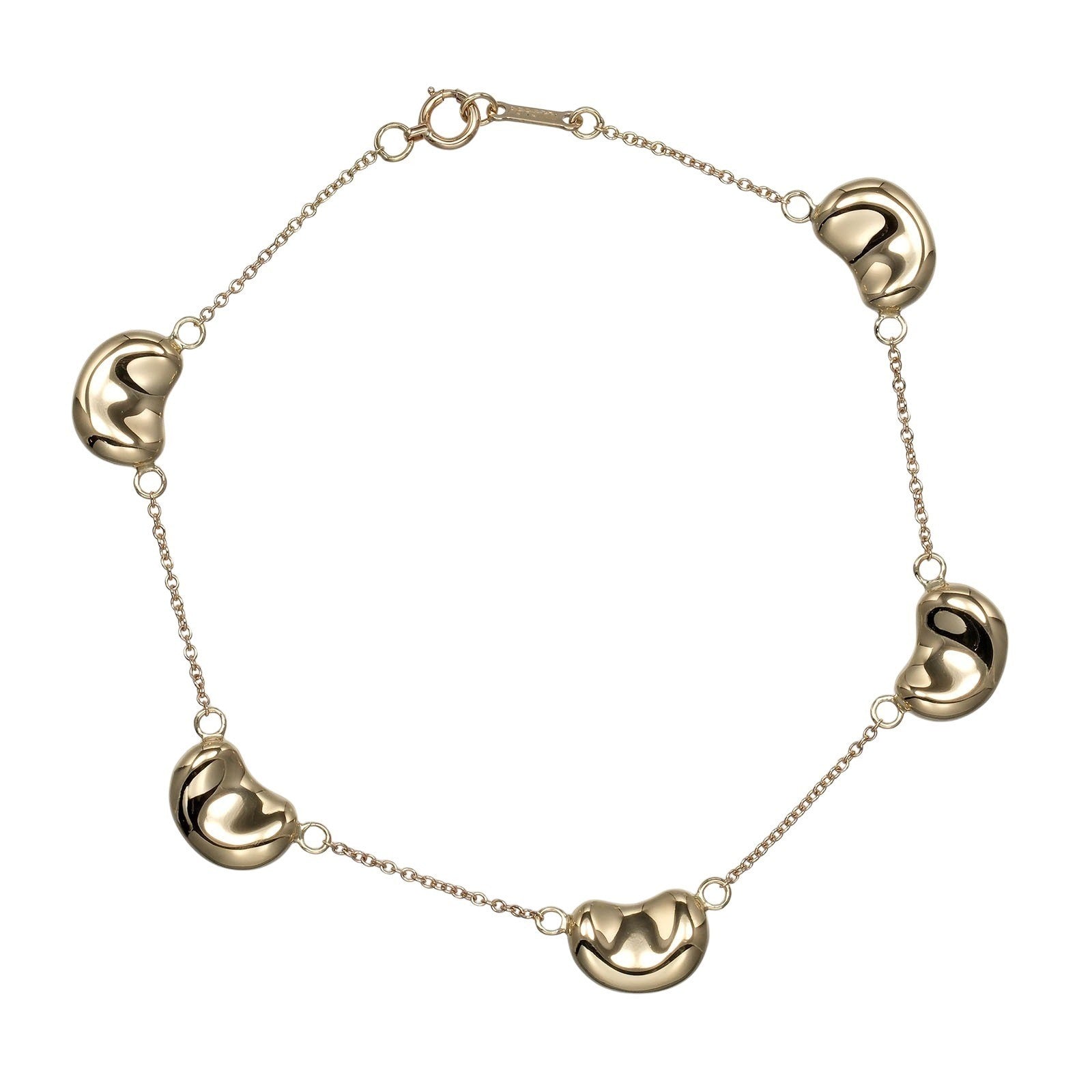 Tiffany & Co. Bean Bracelet BEAN 5 MOTIFS K18 Yellow Gold, GOLD, YELLOW_GOLD, Bracelet