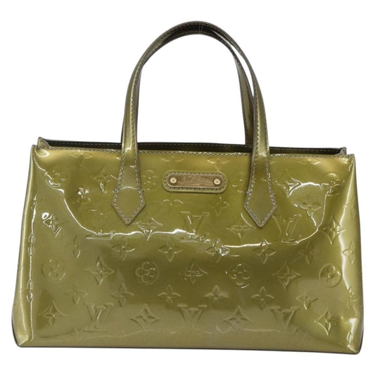 Louis Vuitton Wilshire Handbag Monogram Vernis, GREEN, PATENT_LEATHER, Handbag
