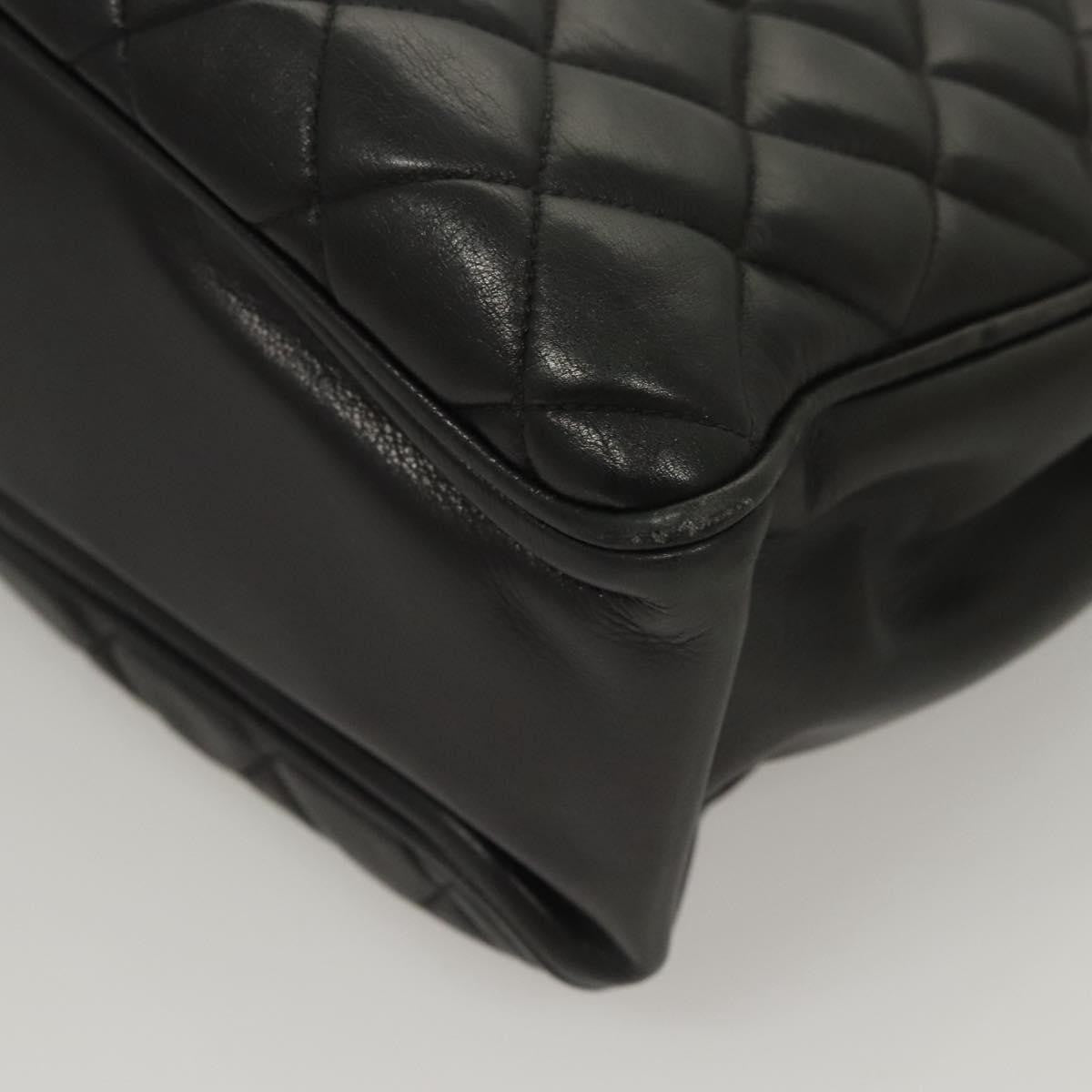 Chanel Chain Shoulder Bag Leather, Black, Leather, Shoulder Bag