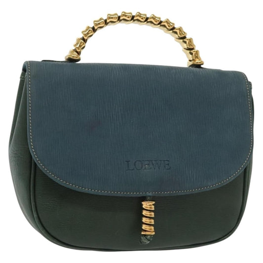 Loewe Vintage Velazquez Top Handle Bag Leather, GREEN, LEATHER, Handbag