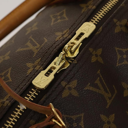 Louis Vuitton Keepall Bag Monogram Canvas, BROWN, CANVAS, Travel bag