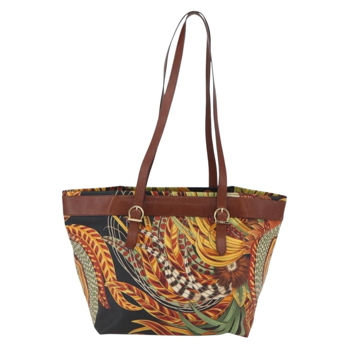 Salvatore Ferragamo Flower tote Canvas, MULTICOLOUR, PVC, Tote bag