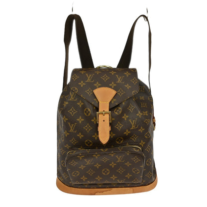 Louis Vuitton Vintage Montsouris Backpack Monogram Canvas, BROWN, CANVAS, Backpack