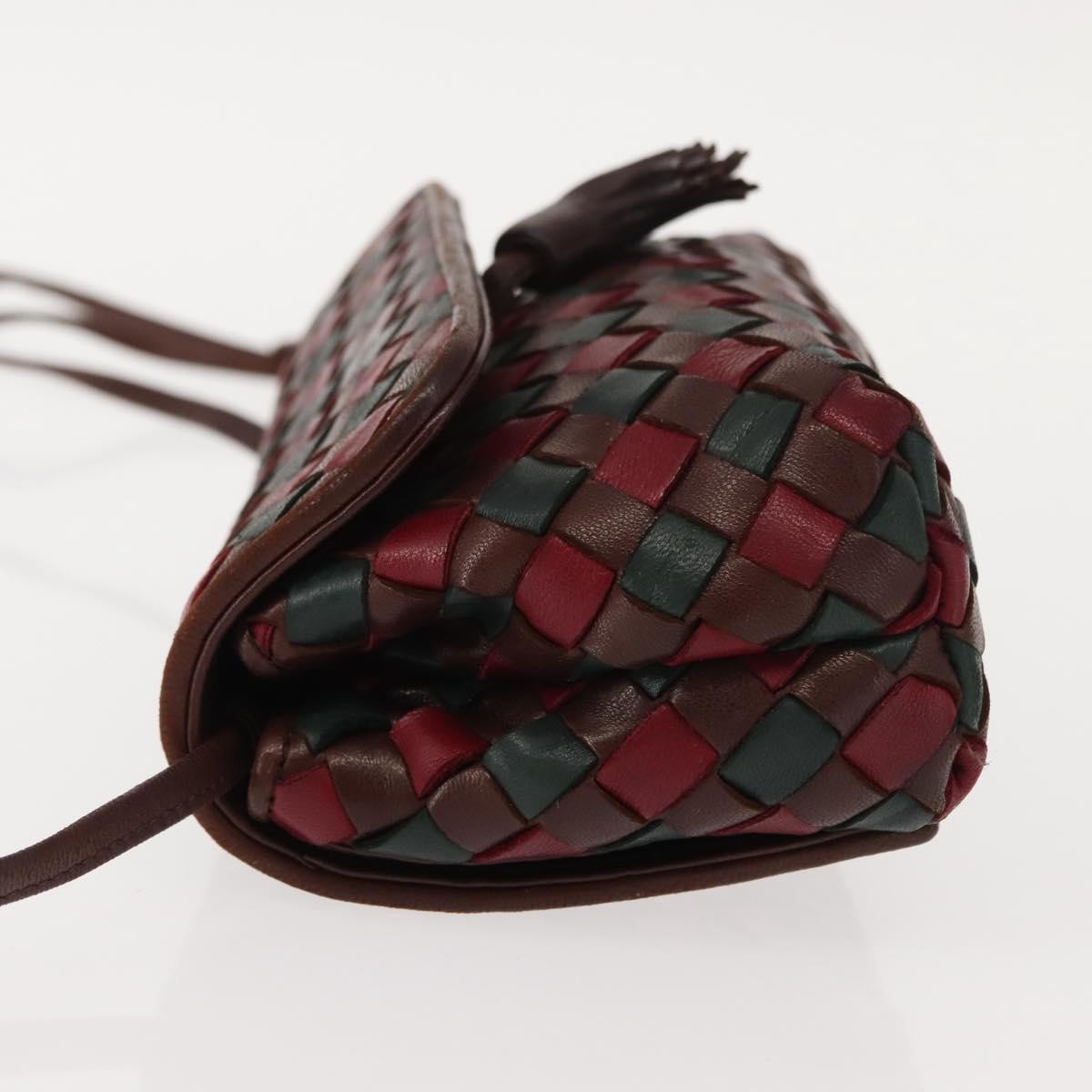 Bottega Veneta Intrecciato Clutch bag Calfskin, RED, LEATHER, Clutche & pouche