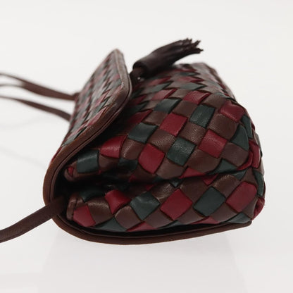 Bottega Veneta Intrecciato Clutch bag Calfskin, RED, LEATHER, Clutche & pouche