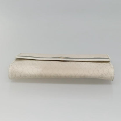 Christian Dior Vintage Honeycomb chain Canvas, WHITE, CANVAS, Handbag