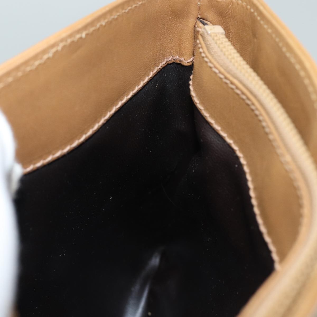 Celine Vintage Macadam Shoulder Bag Canvas and Leather, Beige, Canvas, Shoulder Bag