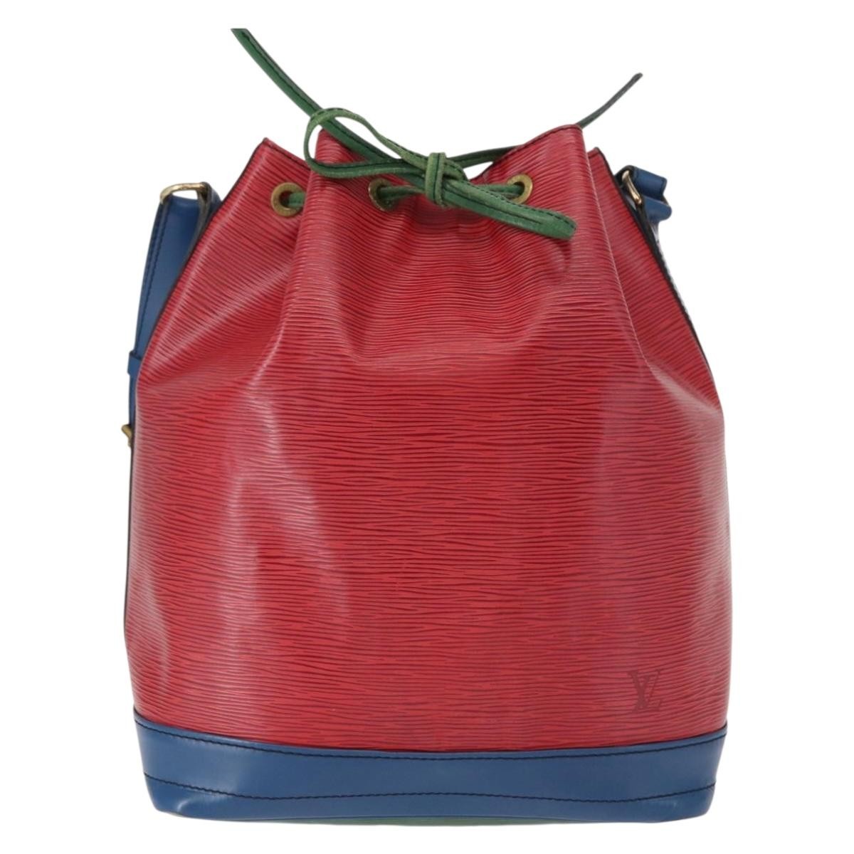Louis Vuitton Tricolor Noe Handbag Epi Leather, RED, LEATHER, Shoulder bag