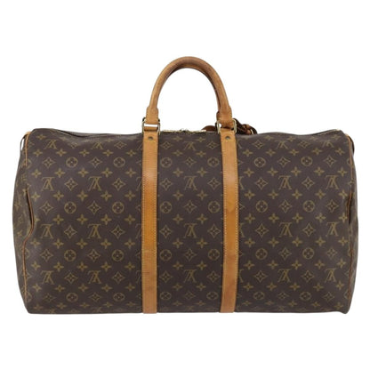 Louis Vuitton Keepall Bag Monogram Canvas, BROWN, CANVAS, Handbag