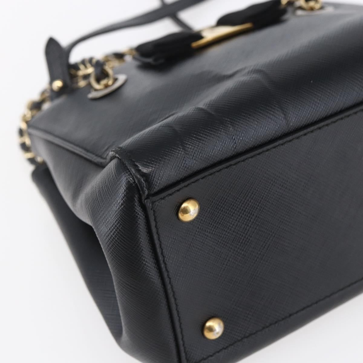 Salvatore Ferragamo Vala Shoulder Bag Leather, BLACK, LEATHER, Shoulder bag