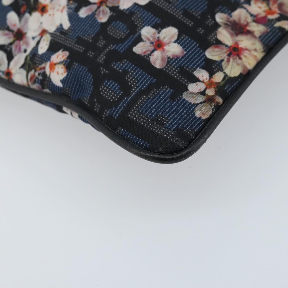Christian Dior Diorama Clutch Satin, Navy, Canvas, Clutch