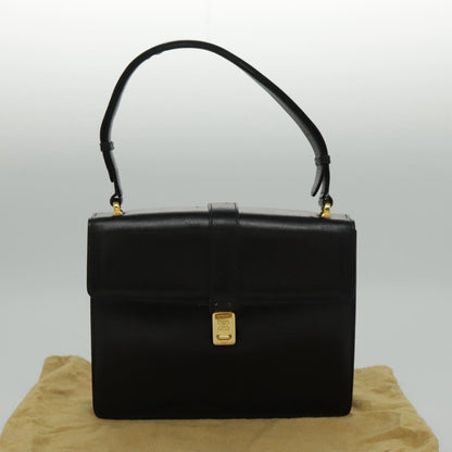 Celine Shoulder Bag Leather, BLACK, LEATHER, Shoulder bag