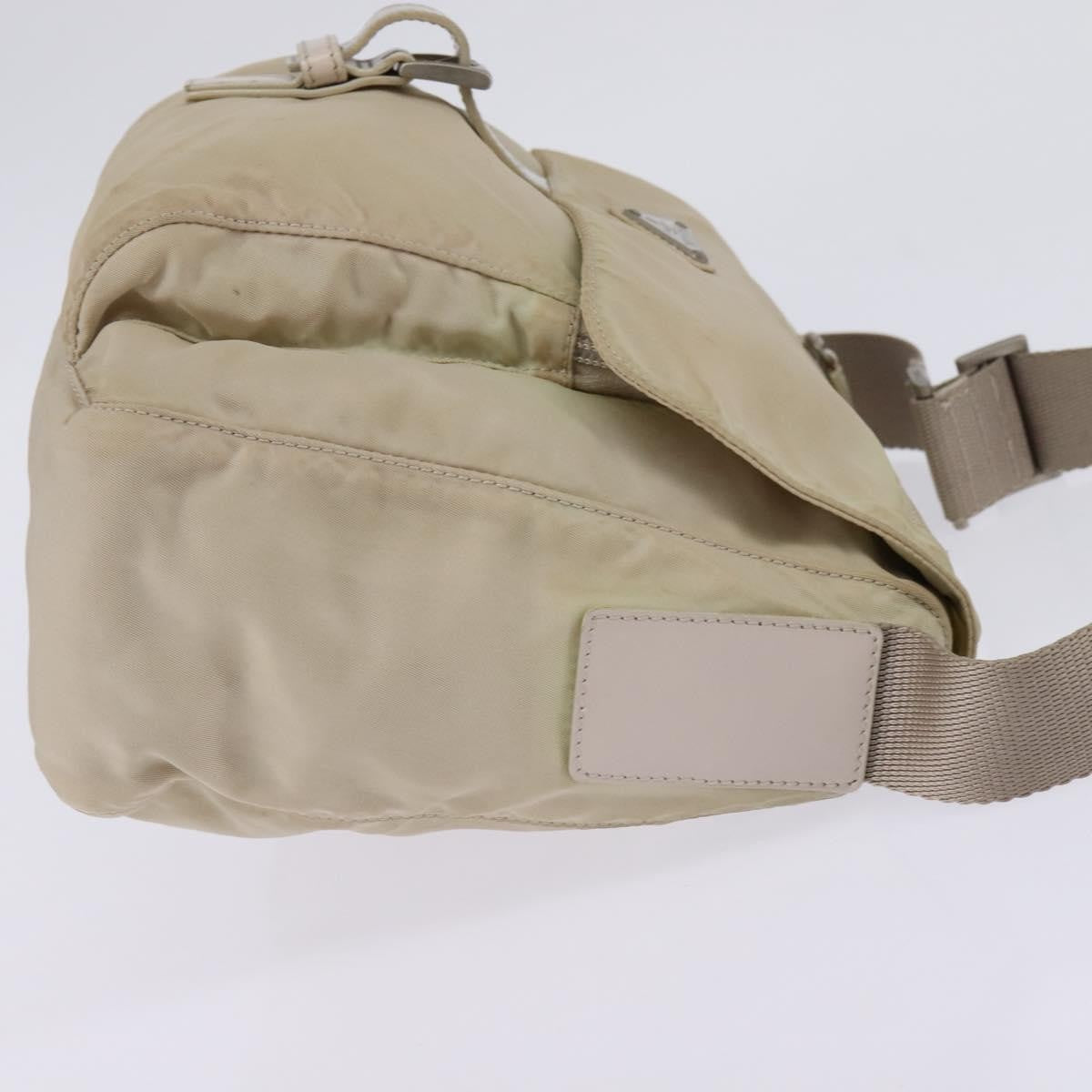 Prada Buckle Messenger Bag Tessuto, BEIGE, NYLON, Crossbody bag