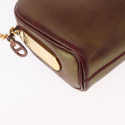 Christian Dior Vintage Shoulder Bag Leather, RED, LEATHER, Shoulder bag