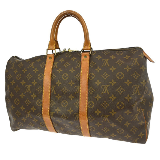 Louis Vuitton Keepall Bag Monogram Canvas, BROWN, CANVAS, Travel bag
