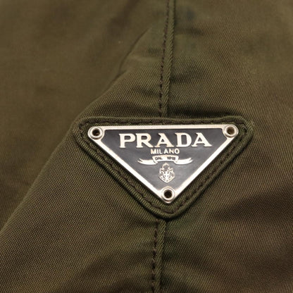 Prada Resin Handle Tote Tessuto, Khaki, Nylon, Tote Bag