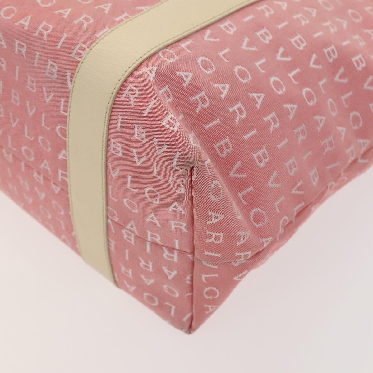Bvlgari B.Zero1 Logomania Bag Canvas with Leather, PINK, CANVAS, Tote bag