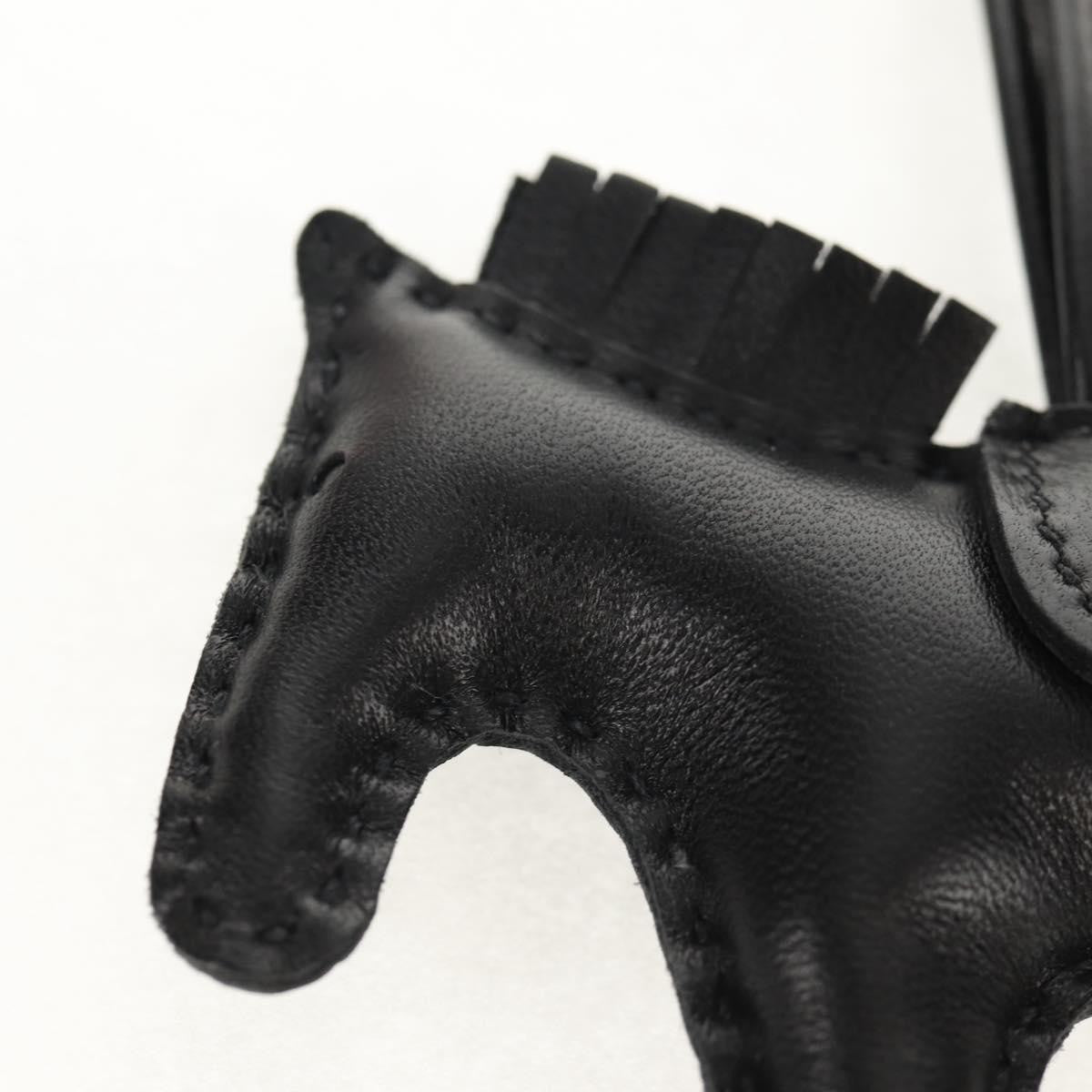 Hermes So Black GriGri Rodeo Bag Charm Leather, BLACK, LEATHER, Charms and Keychains