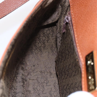 Saint Laurent Vintage Shoulder Bag Leather, BROWN, LEATHER, Shoulder bag