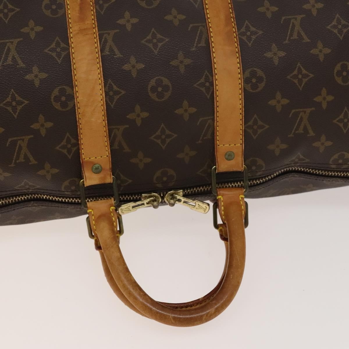 Louis Vuitton Keepall Bag Monogram Canvas, BROWN, CANVAS, Travel bag