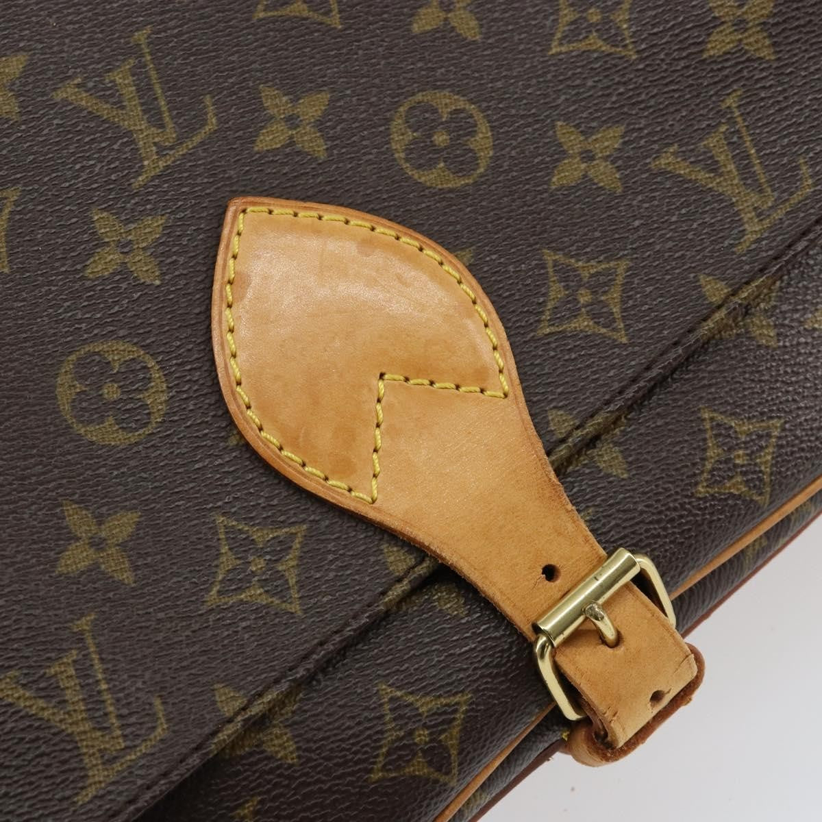 Louis Vuitton Cartouchiere Handbag Monogram Canvas, BROWN, CANVAS, Shoulder bag