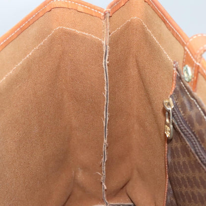 Celine Vintage Macadam Handbag Leather, BROWN, LEATHER, Handbag