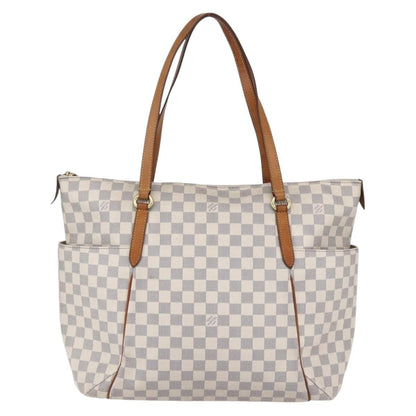 Louis Vuitton Totally Handbag Damier azur, WHITE, CANVAS, Tote bag