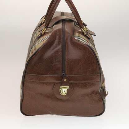 Burberry Nova check boston bag Canvas, BEIGE, CANVAS, Travel bag