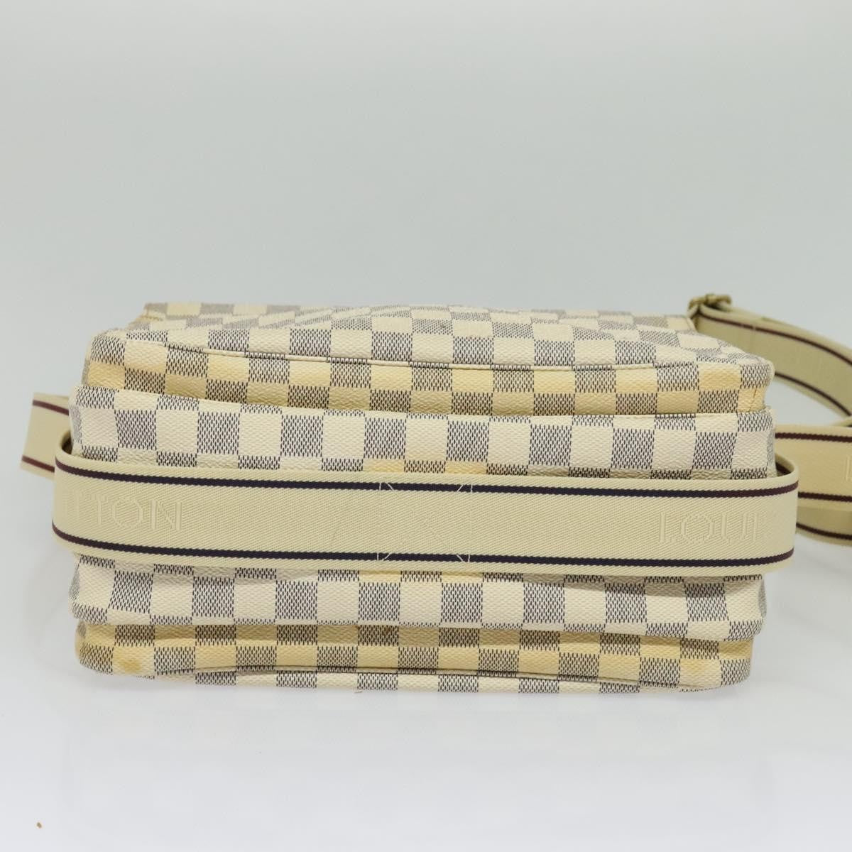 Louis Vuitton Naviglio Handbag Damier, WHITE, CANVAS, Shoulder bag