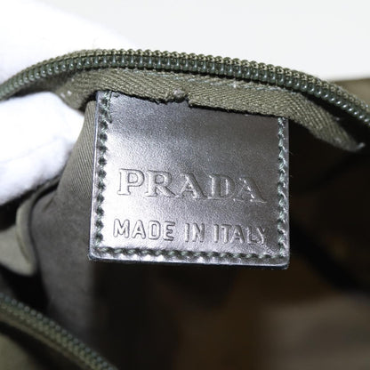 Prada Zip Around Pouch Tessuto, KHAKI, NYLON, Clutche & pouche