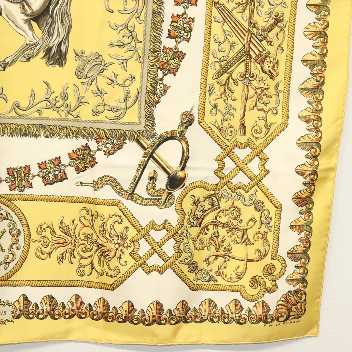 Hermes Carré 90 Silk multicolor, YELLOW, SILK, Scarve & shawl