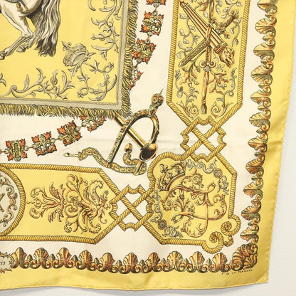 Hermes Carré 90 Silk multicolor, YELLOW, SILK, Scarve & shawl