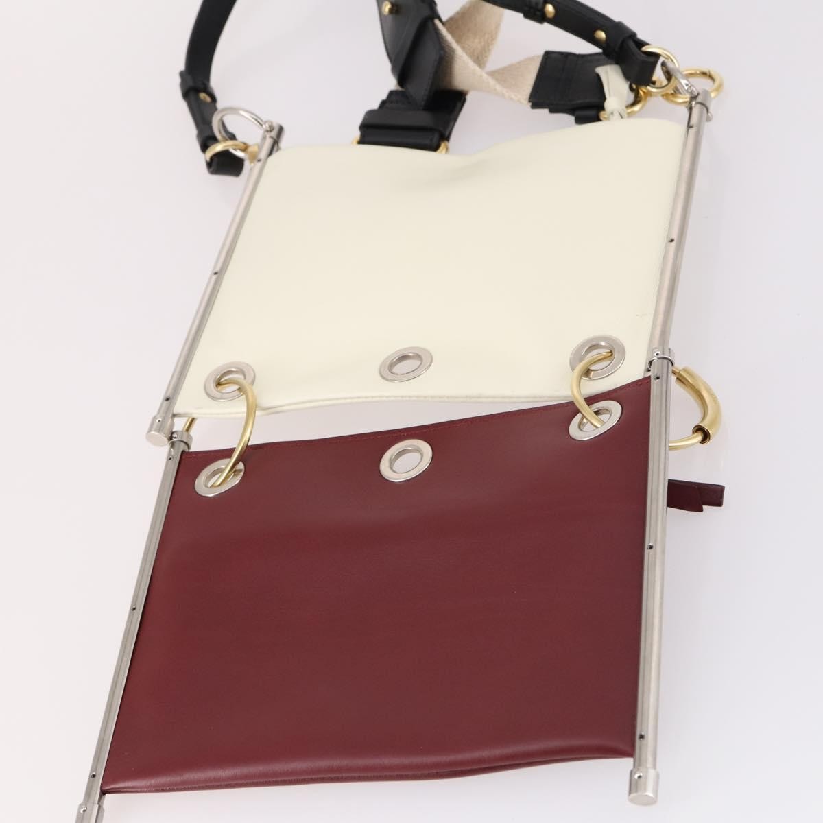 Chloe Roy Shoulder Bag Leather, BURGUNDY, LEATHER, Shoulder bag