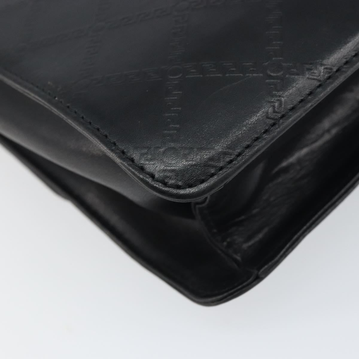 Versace Vintage Handbag Leather, BLACK, LEATHER, Handbag