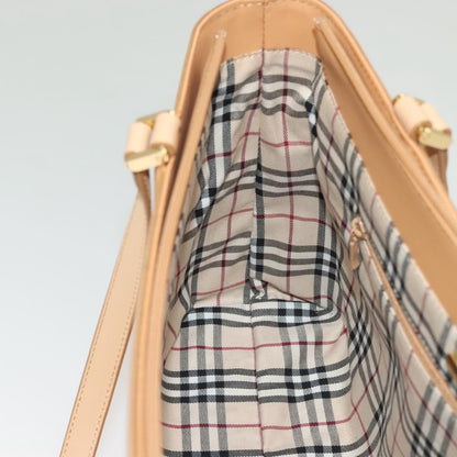 Burberry Handle Tote Leather, BEIGE, LEATHER, Tote bag