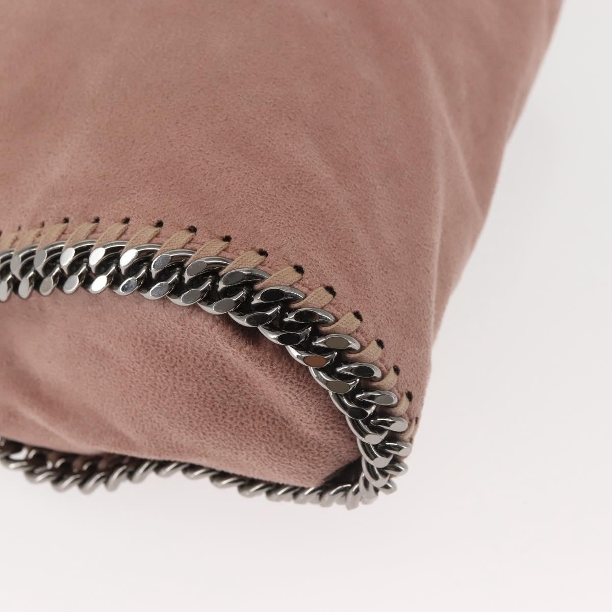 Stella McCartney Falabella Fold Over Crossbody Bag Suede, PINK, SUEDE, Crossbody bag