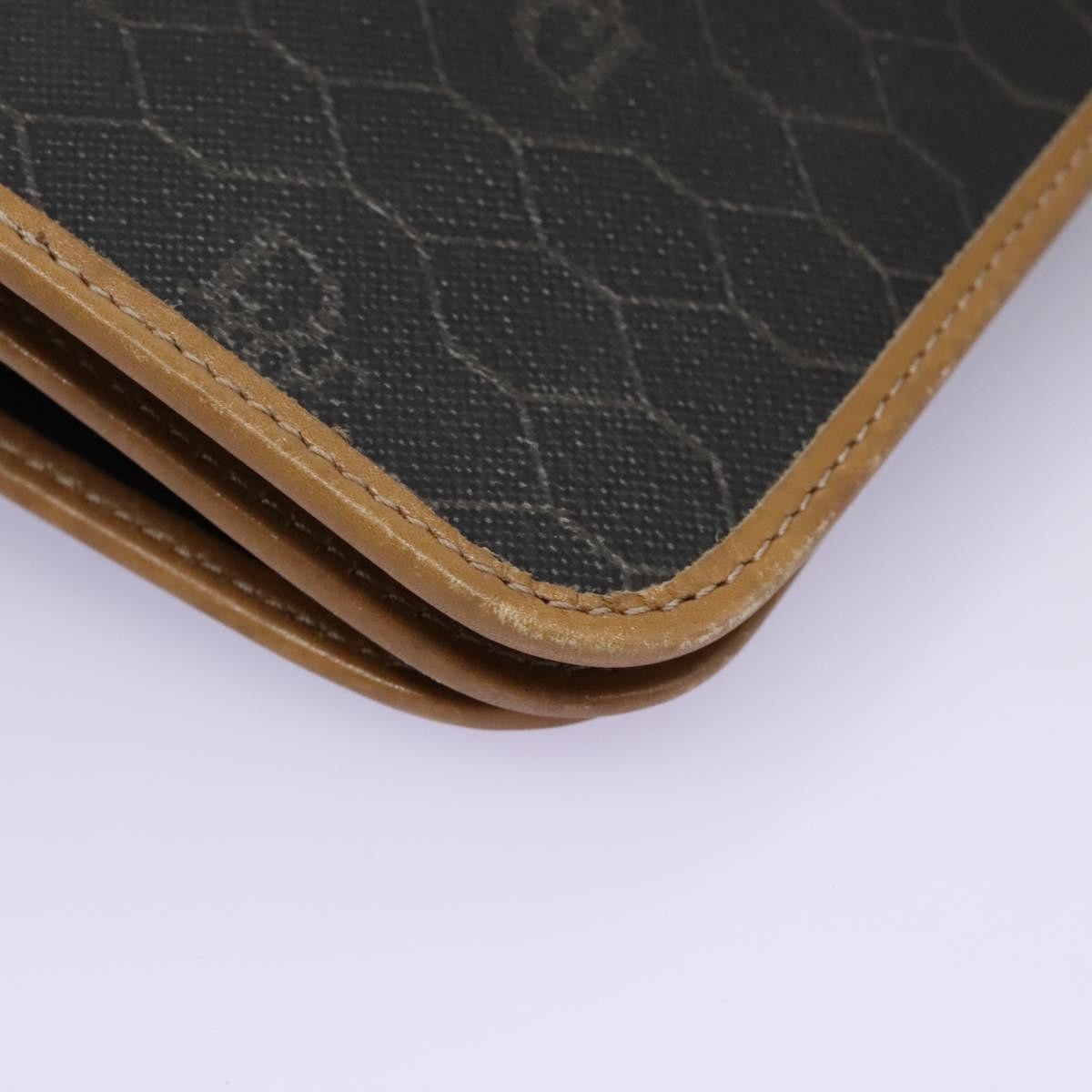 Christian Dior Vintage Honeycomb chain Canvas, BLACK, CANVAS, Handbag