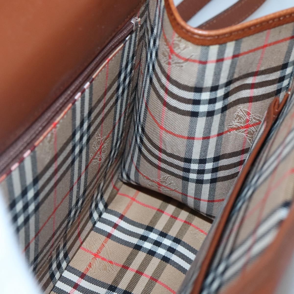 Burberry Vintage Handbag Leather, BROWN, LEATHER, Handbag