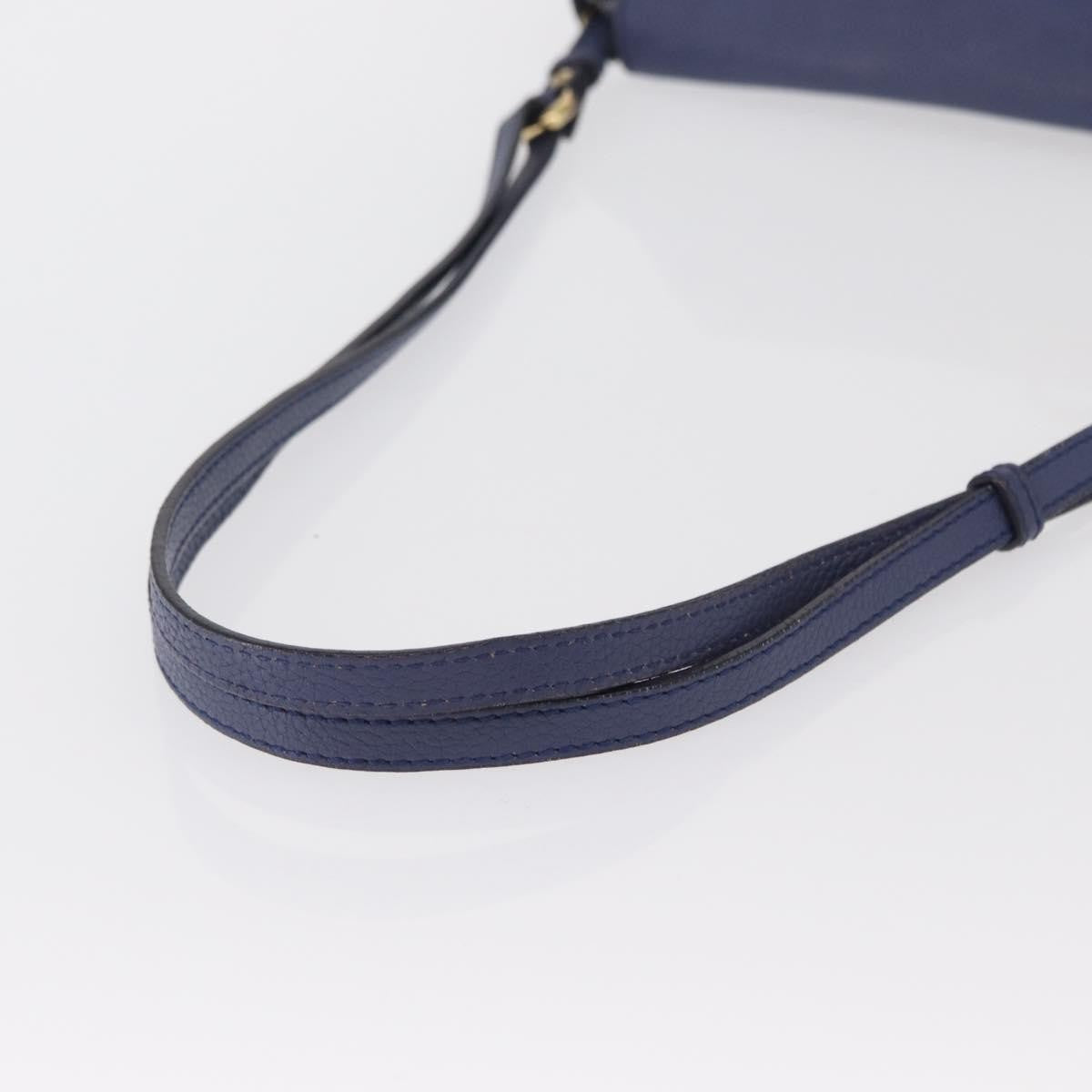 Salvatore Ferragamo Abbey Shoulder Bag Leather, NAVY, LEATHER, Shoulder bag