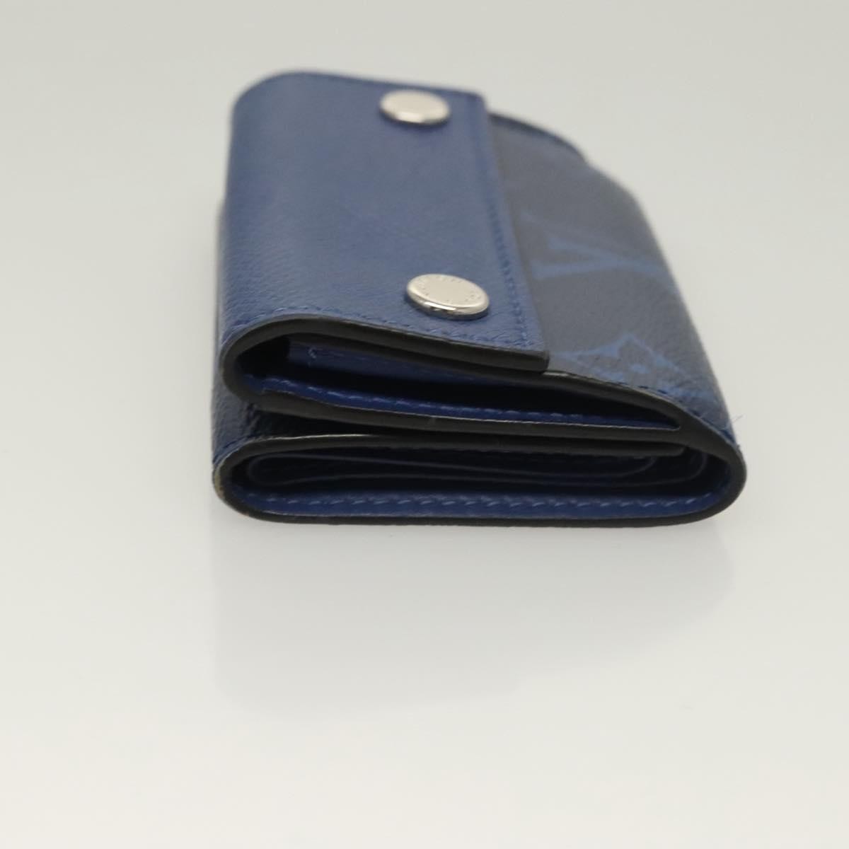 Louis Vuitton Discovery Wallet Monogram Taigarama, BLUE, LEATHER, Wallets