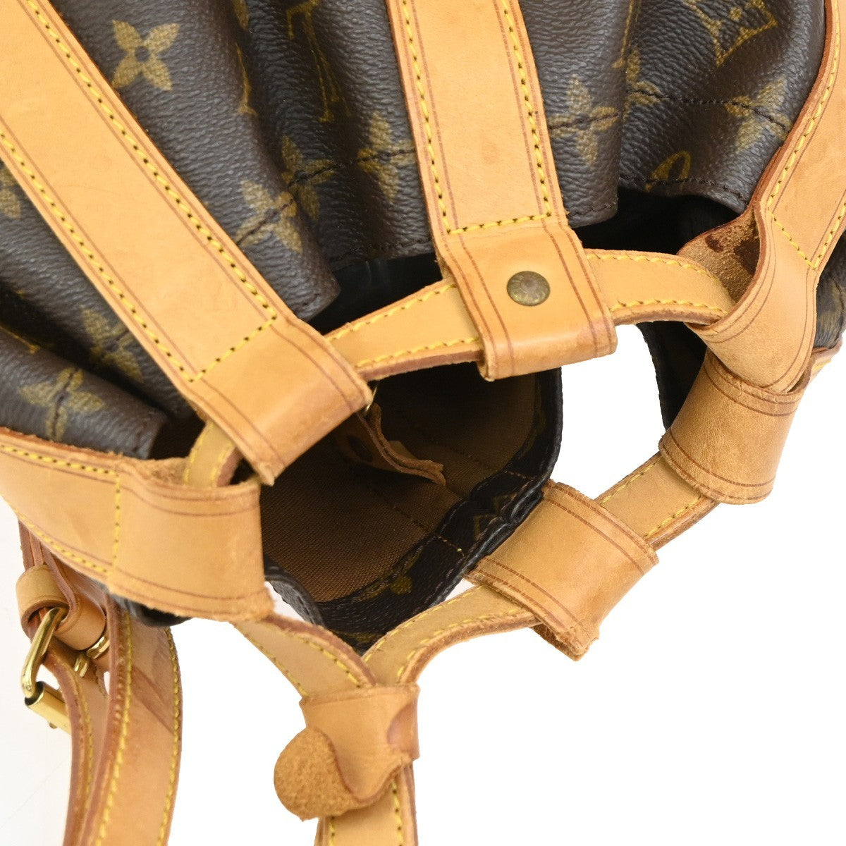 Louis Vuitton Randonnee Backpack Monogram Canvas, BROWN, CANVAS, Shoulder bag