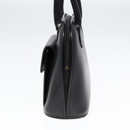 Celine Circle Logo Handbag Leather, BLACK, LEATHER, Handbag