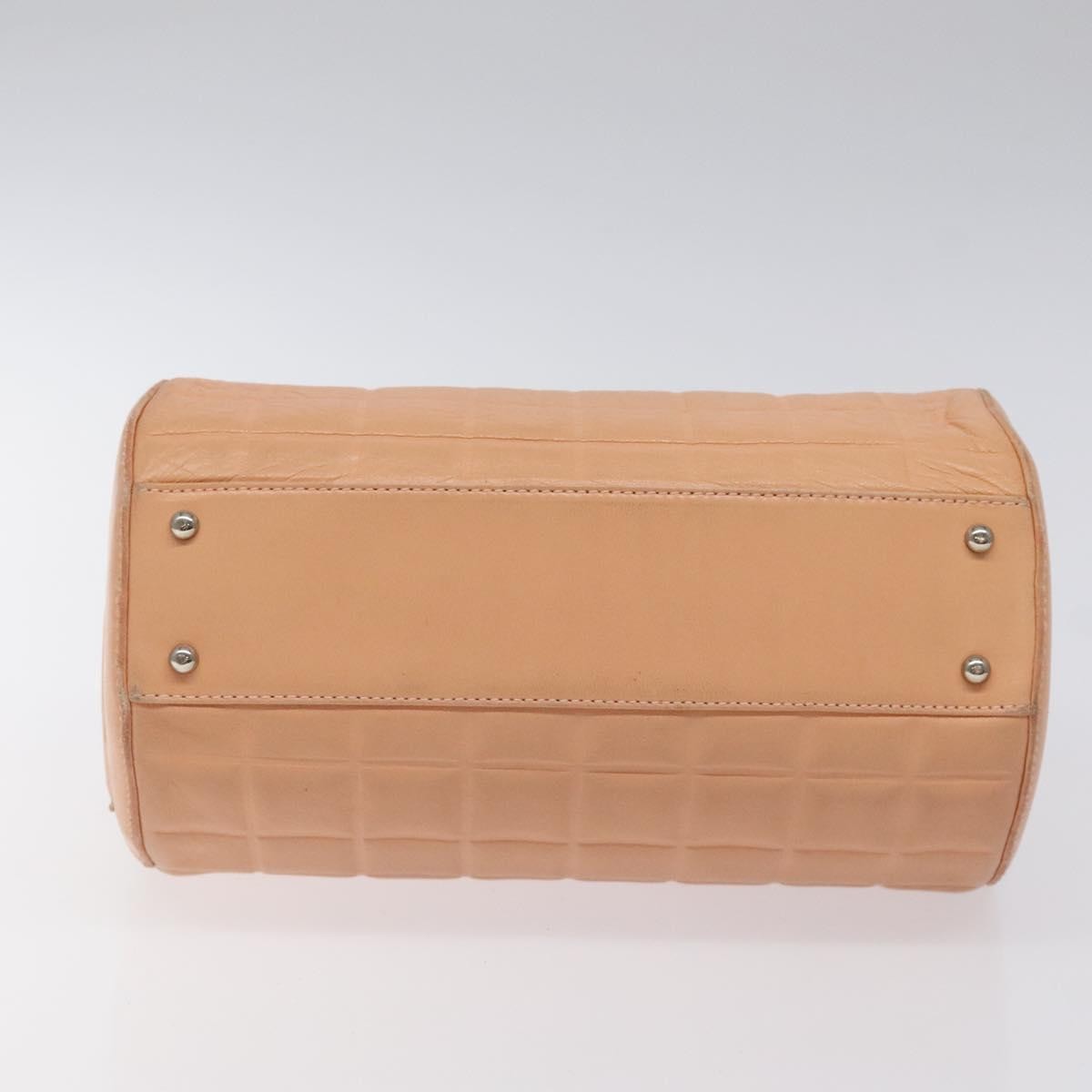 Chanel Chocolate Bar Barrel Bag Quilted Leather, BEIGE, LEATHER, Handbag