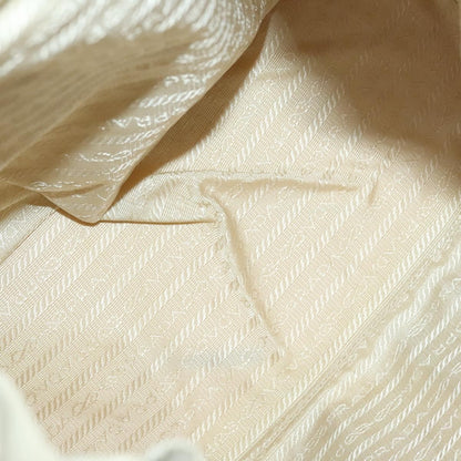 Prada Vela Double Front Pocket Backpack Tessuto with Saffiano Leather, SILVER, NYLON, Backpack