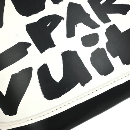 Louis Vuitton Alma Handbag Limited Edition Graffiti Leather, BLACK, LEATHER, Handbag