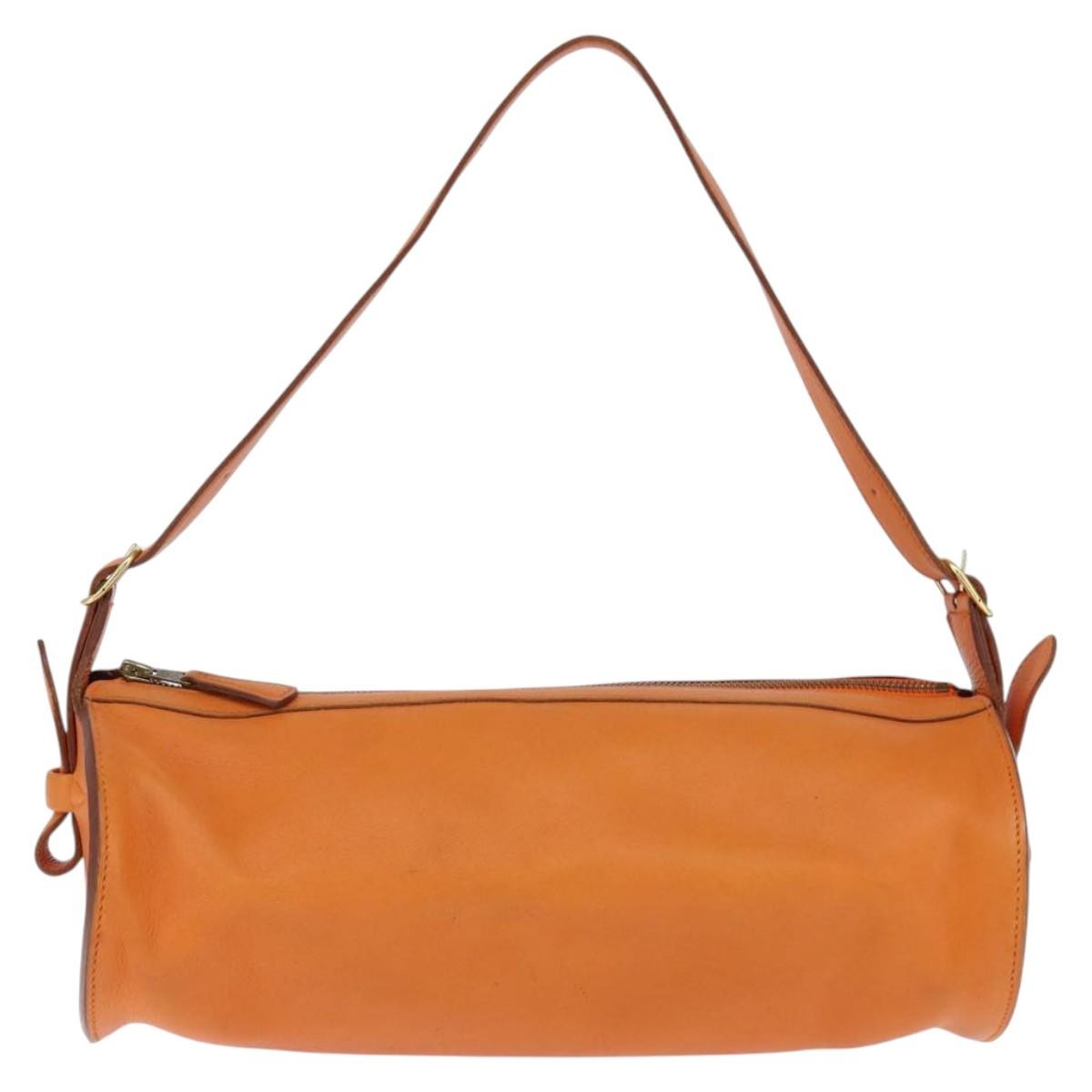 Hermes Sac Doremi Bag Leather, ORANGE, LEATHER, Shoulder bag