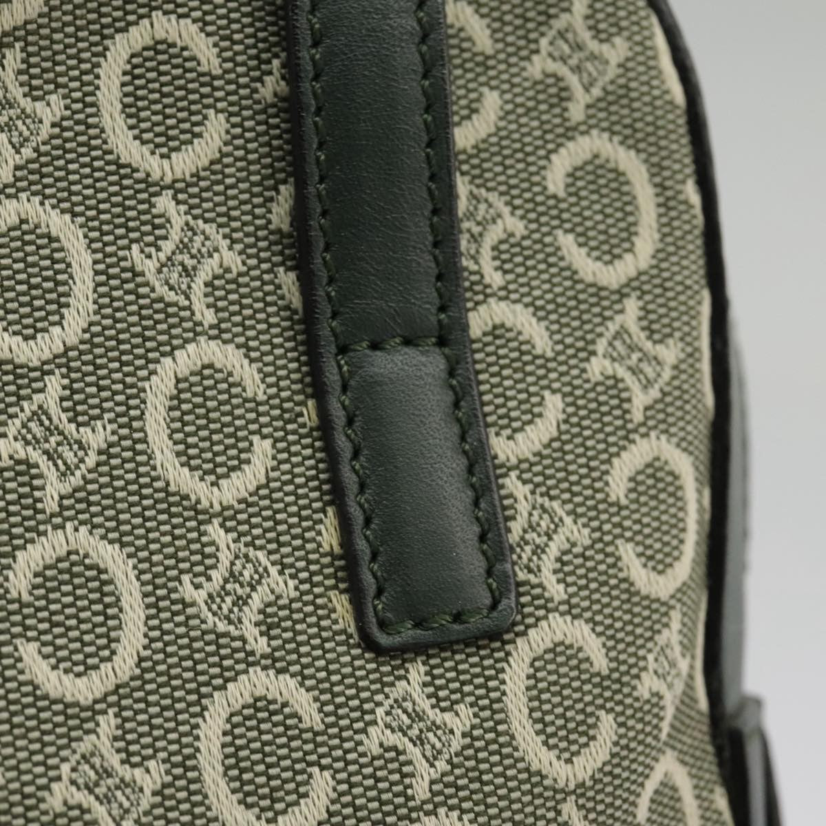 Celine C Macadam Handbag Canvas, Gray, Canvas, Handbag