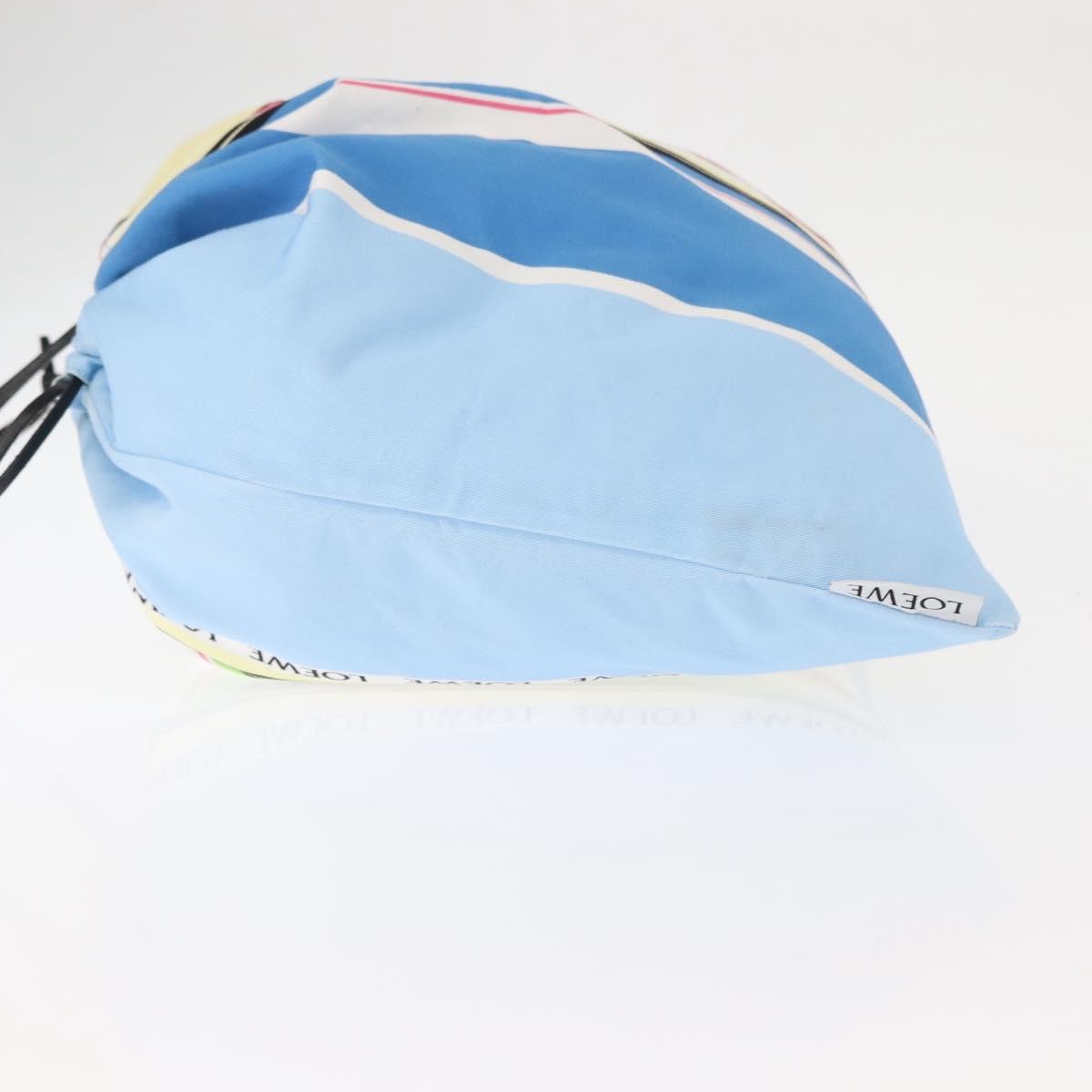 Loewe Drawstring Pouch Printed Canvas, BLUE, CANVAS, Bag