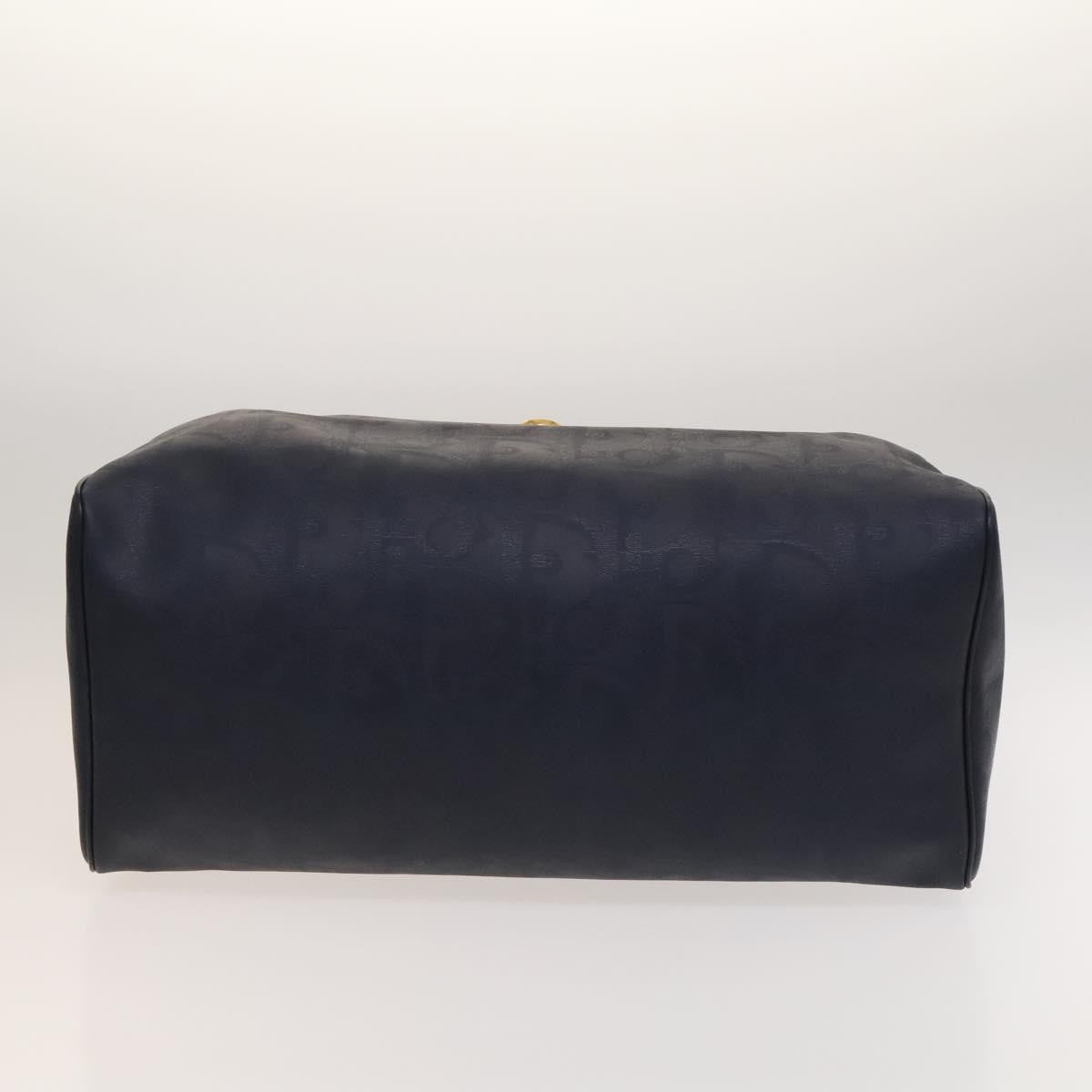 Christian Dior Vintage Trotter Boston Bag Canvas, NAVY, CANVAS, Travel bag